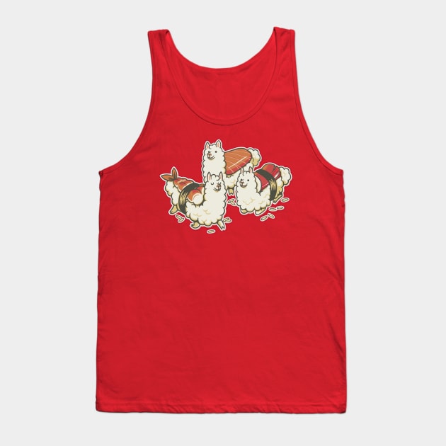 Alpaca Sushi Niguiri Tank Top by Tobe_Fonseca